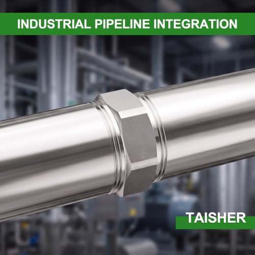 TAISHER 1pcs Hex Nipple 304 Stainless Steel NPT 1-1/4"NPT Male Pipe Fitting