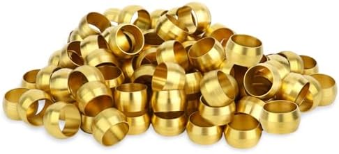 100PCS Brass Compression Fitting, 3/16" Tube OD