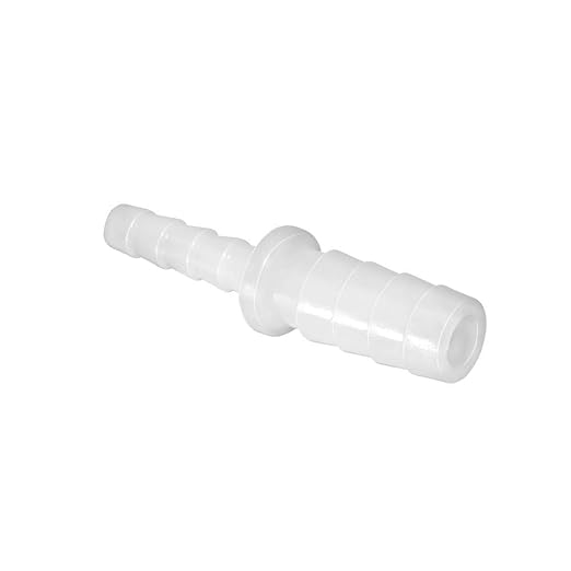 Quickun Plastic Hose Barb Reducer Fitting 1/4" to 5/32" Barbed Reducing Union Adapter Splicer Mender Joint Fitting (Pack of 5)