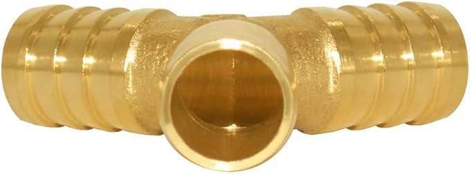 2PCS Solid Brass 1"OD Barb Fitting Y 3-Way Union Intersection Barbed Hose Fittings for Water/Oil/Gas