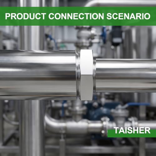 TAISHER 1PCS Forging of 304 Stainless Steel Hex Bushing, 1-1/2" Male NPT to 1" Female NPT, Reducing Cast Pipe Adapter Fitting