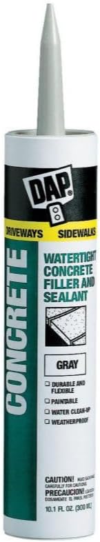 DAP Concrete and Mortar Filler and Sealant, Gray, 10.1 Oz (7079818096)(Pack of 12)