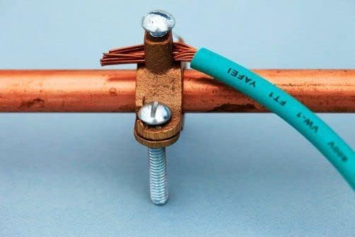 COREX 4-1/2" to 6" Bronze Water Pipe Ground Clamp - High Conductivity Grounding Clamp Conduit Fitting