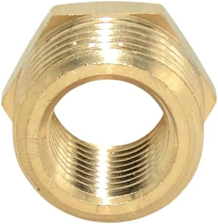 2pcs 1/4" NPT Male To 1/2" NPT Female Brass Reducer Thread Hex Bushing Brass Threaded Pipe Fitting,Hex Reducing Convert Adapter Pipe Fitting (1/4"*1/2")