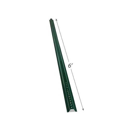 SmartSign U-Channel Sign Post, Medium Weight | 6' Tall Baked Enamel Steel Post - Pack of 3