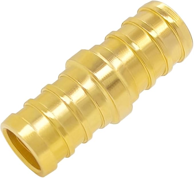 Hooshing 18PCS PEX Fittings Combo 1/2 inch, PEX Coupling (8PCS) 90 Degree Elbow (6PCS) Tee (4PCS) Brass Barb Crimp Fitting