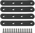 Alise Flat Bracket ,5 Inch Black Mending Plate Flat Brace for Wood Shelves