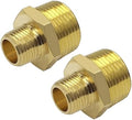 Joywayus 2 Pack Brass 3/4" NPT Male to 3/8" NPT Male Pipe Fitting Adapter