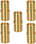 1/2" Pex Coupling, Pex Fittings, Heavy-Duty Brass Crimp Fittings for PEX Pipes with Leak-Resistant Construction, NSF & UPC Certified, 5-Pack