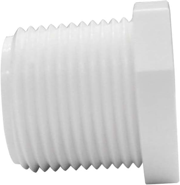 YSIL 1/2” PVC Cap 20Pcs Male Threaded NPT Plug,PVC Pipe End Cap Coupling Adapter PVC Pipe Fittings for Pluming Water Line