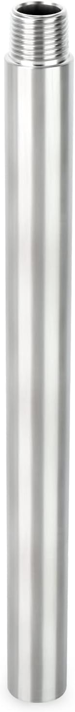 TAISHER 1PCS Stainless Steel Pipe Fittings, 1/2" NPT Male x 1/2" NPT Female Threaded, 12" Length Nipple Cast Pipe