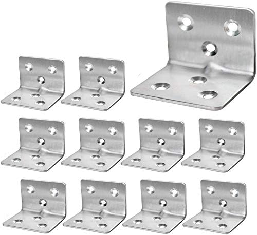40Pcs 1.2”x1.2”Stainless Steel Corner Brackets 1.5”Wide Small Angle Bracket