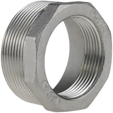 stainless steel hex bushing npt 2 to npt 1-1/2 threaded reducer