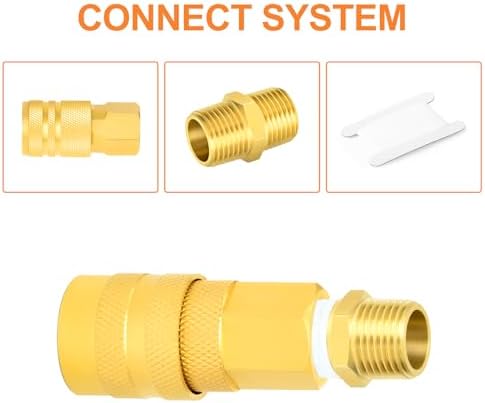 GASHER 10PCS Brass Hex Nipple, 3/4-Inch Male Pipe x 3/4-Inch Male Pipe Fitting