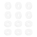 MECCANIXITY PTFE Flat Washers, 12Pack 12mm OD 5mm ID 3mm Thick Sealing Spacer Gasket Ring for Faucet Pipe Hose Bolt Machinery, White