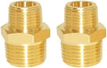 Joywayus 2 Pack Brass 3/4" NPT Male to 1/4" NPT Male Pipe Fitting Adapter
