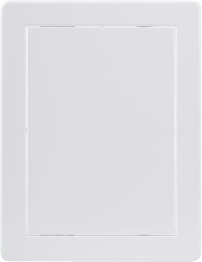 6 x 8 Inch White Rectangular ABS Plastic Plumbing Access Panel - Indoor Wall Access Door for HVAC, Wall, Ceiling, and Drywall with Panel - Opening Box Door Cover - Easy to Install