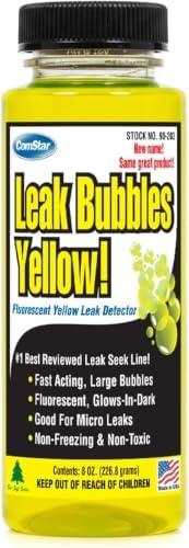 Leak Bubbles Yellow 8 oz HVACR, Gas & Tire Leak Detector Spray 24PC