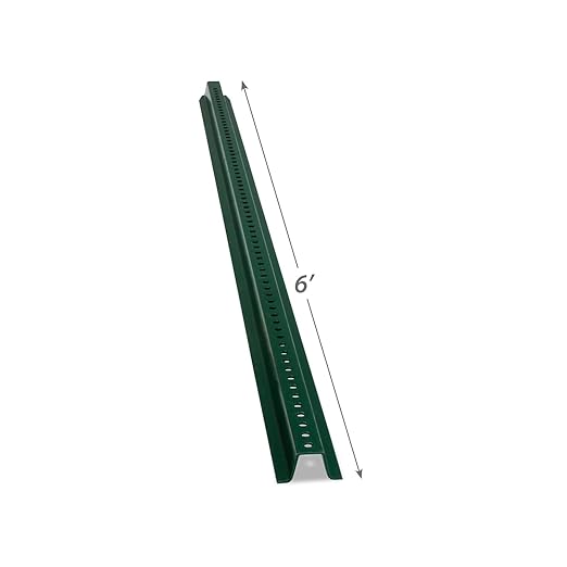 SmartSign U-Channel Sign Post, Heavy Duty | 6' Tall Baked Enamel Steel Post, Pack of 3