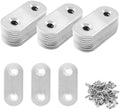 Jiozermi 24 Pcs Straight Brace, 1.6" x 0.6", Stainless Steel Silver