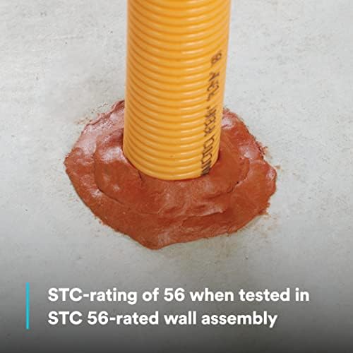 3M Fire Barrier Moldable Putty Stix MP+, Red Color, 1.45 in x 6 in