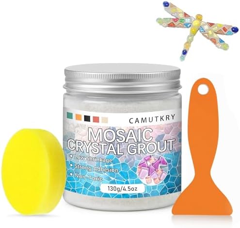 Mosaic Crystal Grout – Ultimate Grouting Solution & DIY Craft Essential for Mosaic Tile Projects, Handmade Art, & Home Decor (6.3oz)