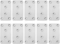 10‑Pack Stainless‑Steel Flat Mending Plates,80×40×1.75mm Wood Joining Bracket for Furniture Repair