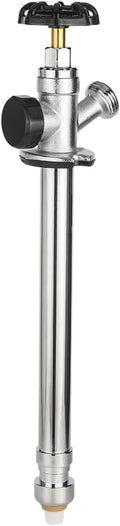 EFIELD 8-inch Anti-Siphon Frost Free Sillcock 1/2 inch Push Fit X 3/4 inch Hose Bibb, Chrome Plated Brass Body (8-inch Length),(SILLCOCK037)