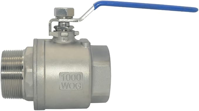 DAN SPEED 2 Inch Male x Female NPT Ball Valve S304 Stainless Steel,Full Port Heavy Duty for Water, Oil, and Gas,1000WOG (2 inch)