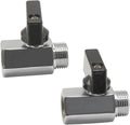 Brass Chrome Plating 3/8" NPT Male to 3/8" NPT Female Shut-Off Ball Valve for Water Fuel Air (Pack of 2)