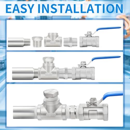ChillWaves 304 Stainless Steel Pipe Fitting, Nipple Cast Pipe 1-1/2" NPT Male x 1-1/2" NPT Female Thread 4" Length(100MM)(1-PACK)