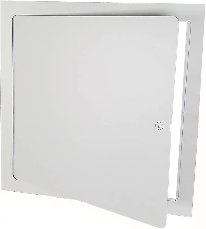 Premier Access Doors 12 x 12 Flush Mount Steel Access Panel for Drywall, Powder Coated White