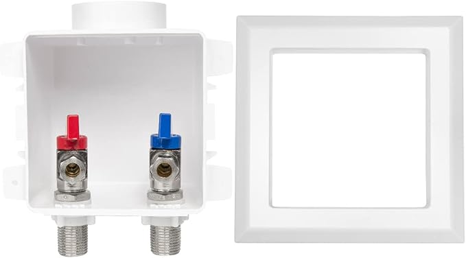 EFIELD Pre-Assembled Faucet Outlet Box, 1/2-Inch Sweat MIP with Installed 1/4-Turn Ball Valve for Hot & Cold Water Supply, Chrome Plate,(FC004)