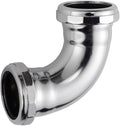ZM Heavy-Duty 90-Degree Elbow with Slip-Joint Connection, Chrome