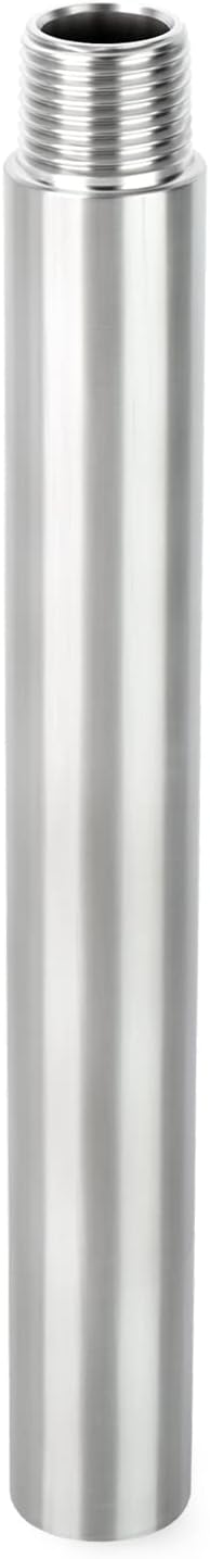 TAISHER 1PCS Stainless Steel Pipe Fittings, 1" NPT Male x 1" NPT Female Threaded, 8" Length Nipple Cast Pipe