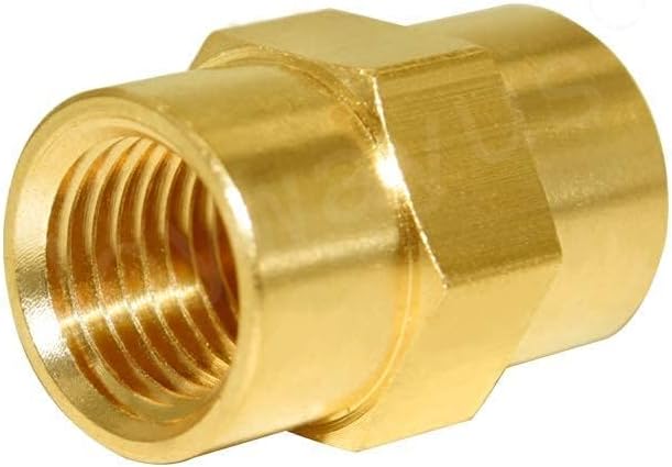 Joywayus 1/2 Inch NPT Brass Pipe Fitting Barstock Tee 3 Way 1/2" NPT Male x 1/2" NPT Male x 1/2" NPT Female Hose Fitting