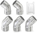 TAISHER 5PCS 304 Stainless Steel 45 Degree elbow,1/2” NPT Male Pipe Fitting