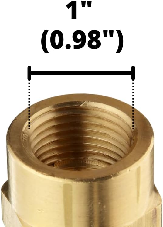 3/4" NPTF x 3/4" NPTF Female Brass Coupling/Coupler Pipe Thread Union/Joiner Fitting | 33300-12-12 (5-PACK)