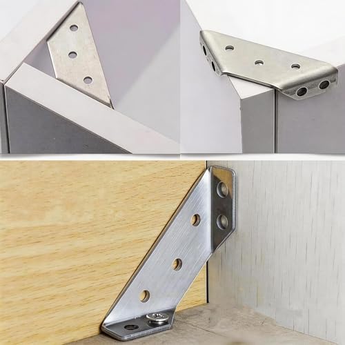 YAMASO 12PCS Stainless Steel Corner Brackets