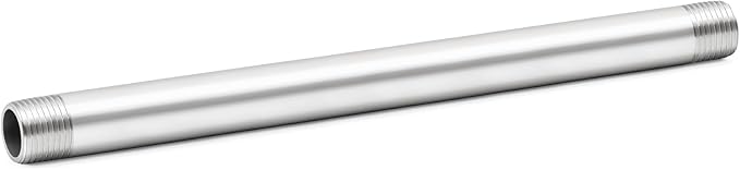 ChillWaves 304 Stainless Steel Pipe Fitting, Nipple Cast Pipe 1" NPT Male x 1" NPT Male Thread 10" Length(250MM)(1-PACK)