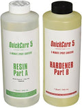 System Three Quick Cure 5 Epoxy Adhesive, 1/2 Gallon Kit, Amber