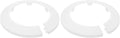 uxcell Escutcheon Plate, 1Pcs 75mm - Fit 2.87" Outer Diameter Split Pipe Flange Water Pipe Cover Collar Decoration, PP Plastic Plumbing Cover Plates (White)