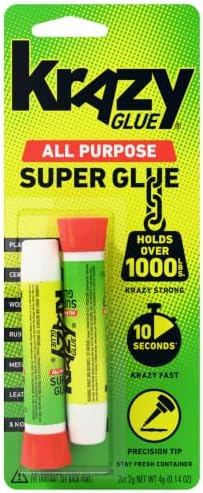 Krazy Glue All Purpose Instant Superglue, 2 g, (2 Pack)