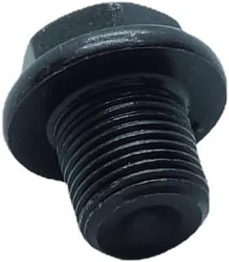 1 Piece M12X1 Metric Male Thread Hex Head Plug with Flange Black Carbon Steel Socket Pipe Fitting for Terminate Pipe Ends