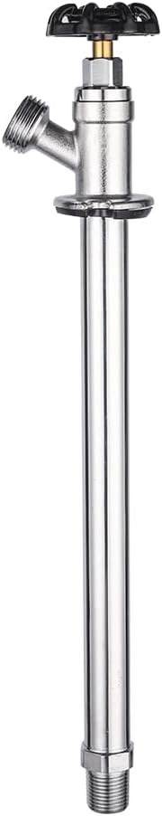 EFIELD 8-Inch Long Frost Free Sillcock 1/2 inch Mip x 3/4 inch Hose Bibb, Brass, Chrome Plated Brass Body,(SILLCOCK013)