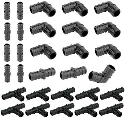 30Pcs EFIELD 3/4"Poly Pex Tee, Elbow,Coupling 10PCS each(PPSU1807012-30)