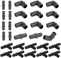 30Pcs EFIELD 3/4"Poly Pex Tee, Elbow,Coupling 10PCS each(PPSU1807012-30)