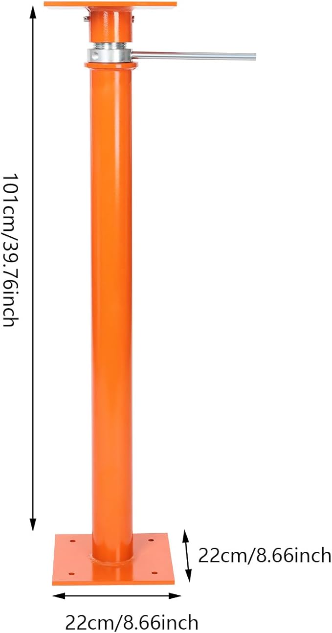 Adjustable Jacking Post, 12000lbs Load-Bearing Capacity Floor Jacks Adjustable Height 37-61in House Jack for Construction, Bridge Construction, Maintenance, Home Decoration(Orange)