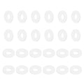 MECCANIXITY PTFE Flat Washers, 24Pack 14mm OD 6mm ID 2mm Thick Sealing Spacer Gasket Ring for Faucet Pipe Hose Bolt Machinery, White