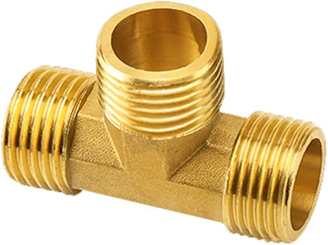 Joywayus Brass Pipe Fittings 3/4"NPS Male Forged Tee Pipe Tube Fitting(pack of 3)